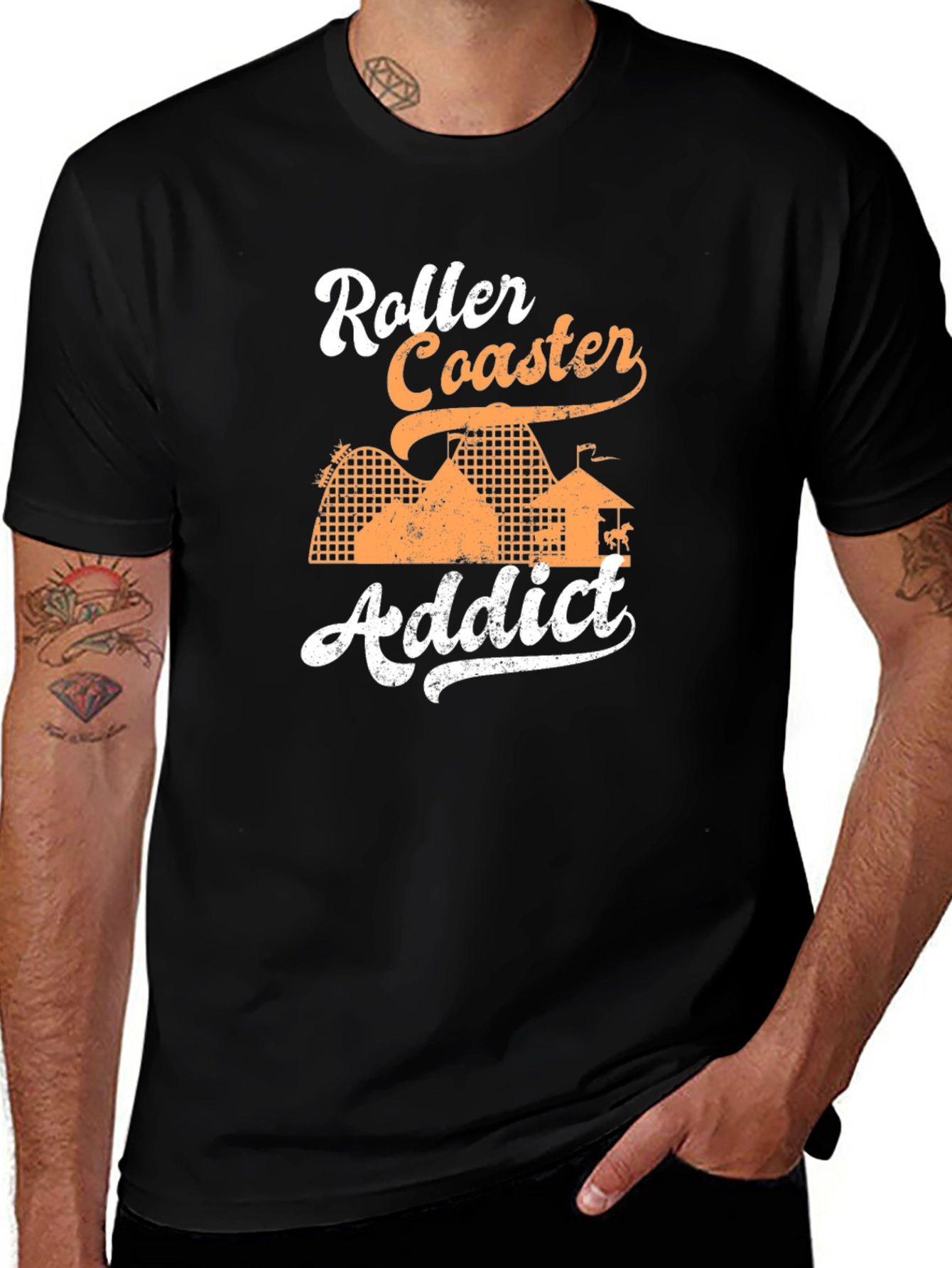 Roller Coaster Addict Graphic Tee
