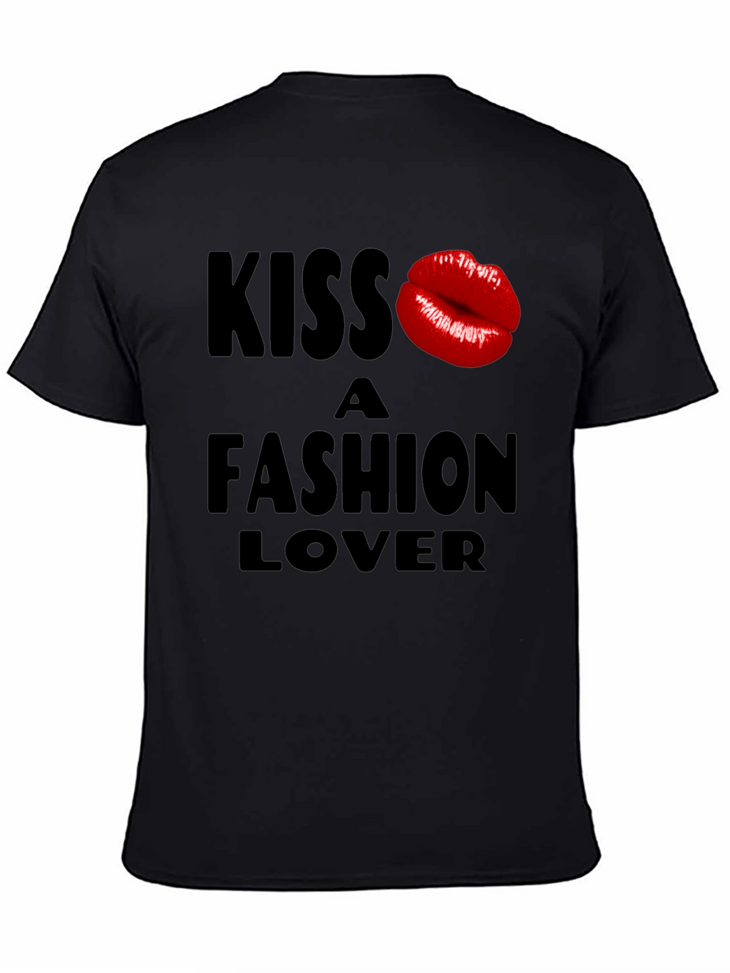Kiss a Fashion Lover Black Graphic Tee
