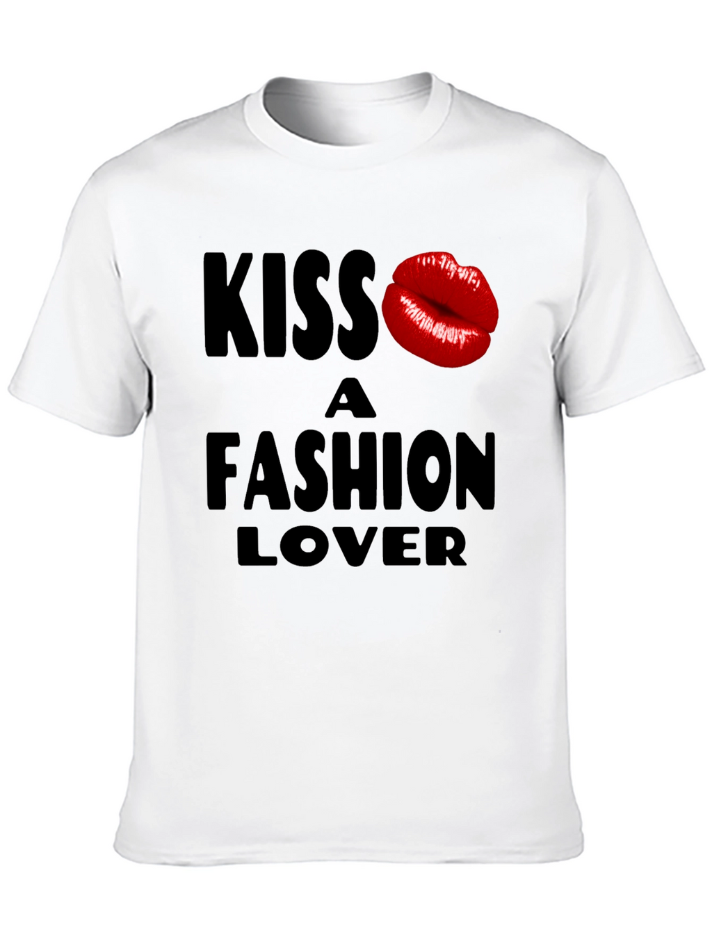 Kiss a Fashion Lover Black Graphic Tee