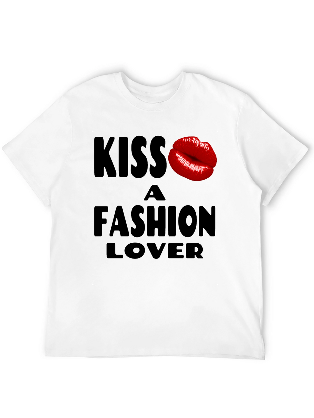 Kiss a Fashion Lover Black Graphic Tee