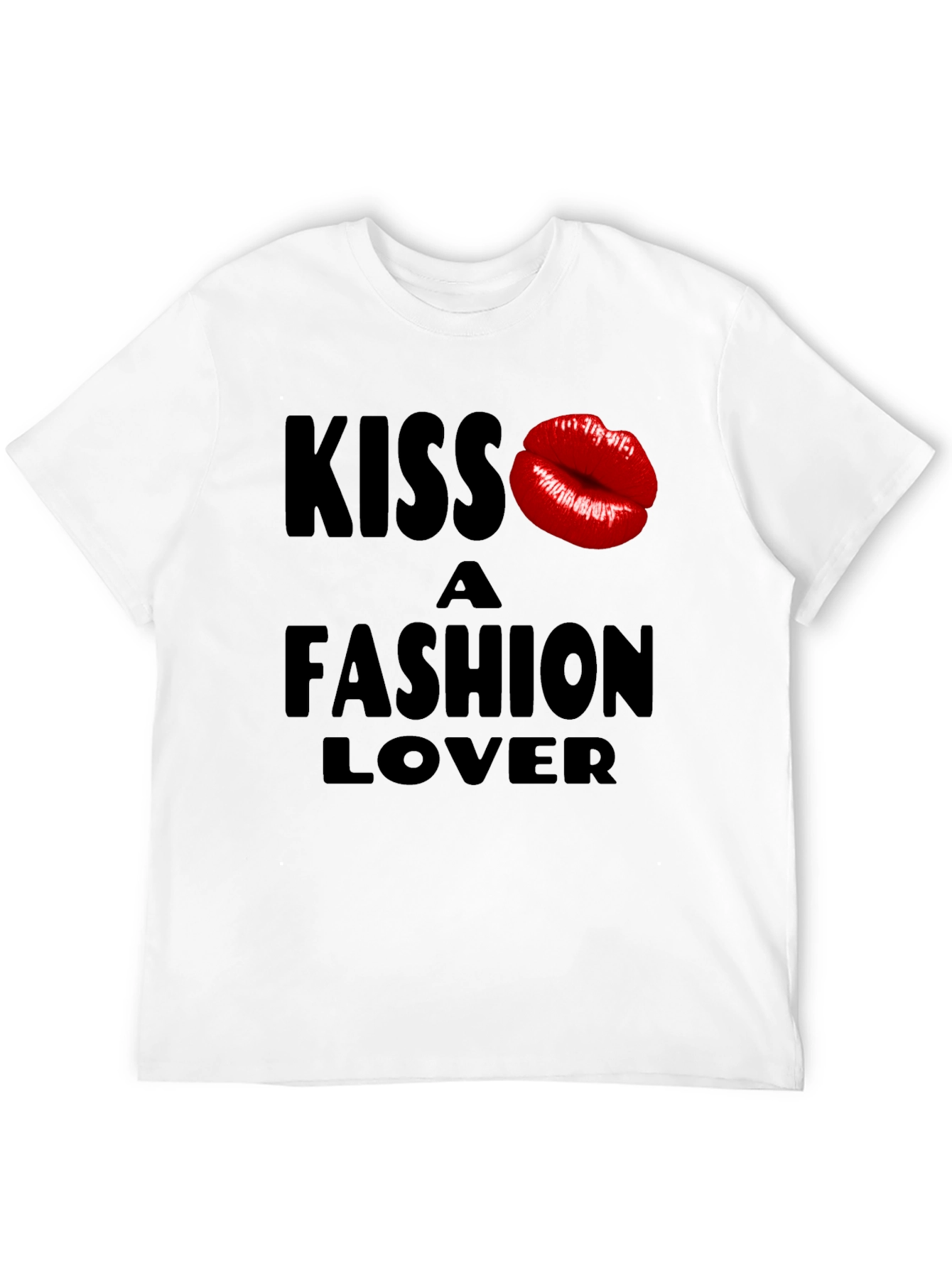 Kiss a Fashion Lover Black Graphic Tee