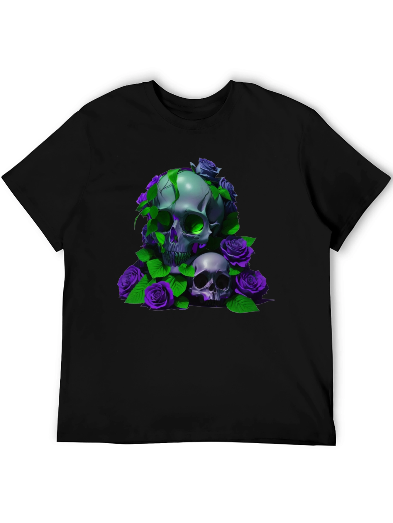 Skull & Roses Graphic Tee - Dark & Edgy Style