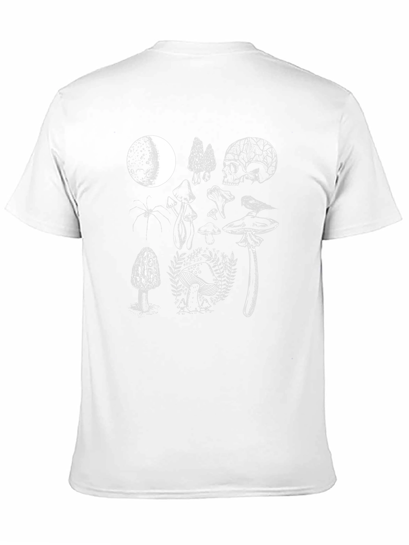 Botanical Skull Graphic Tee - Black