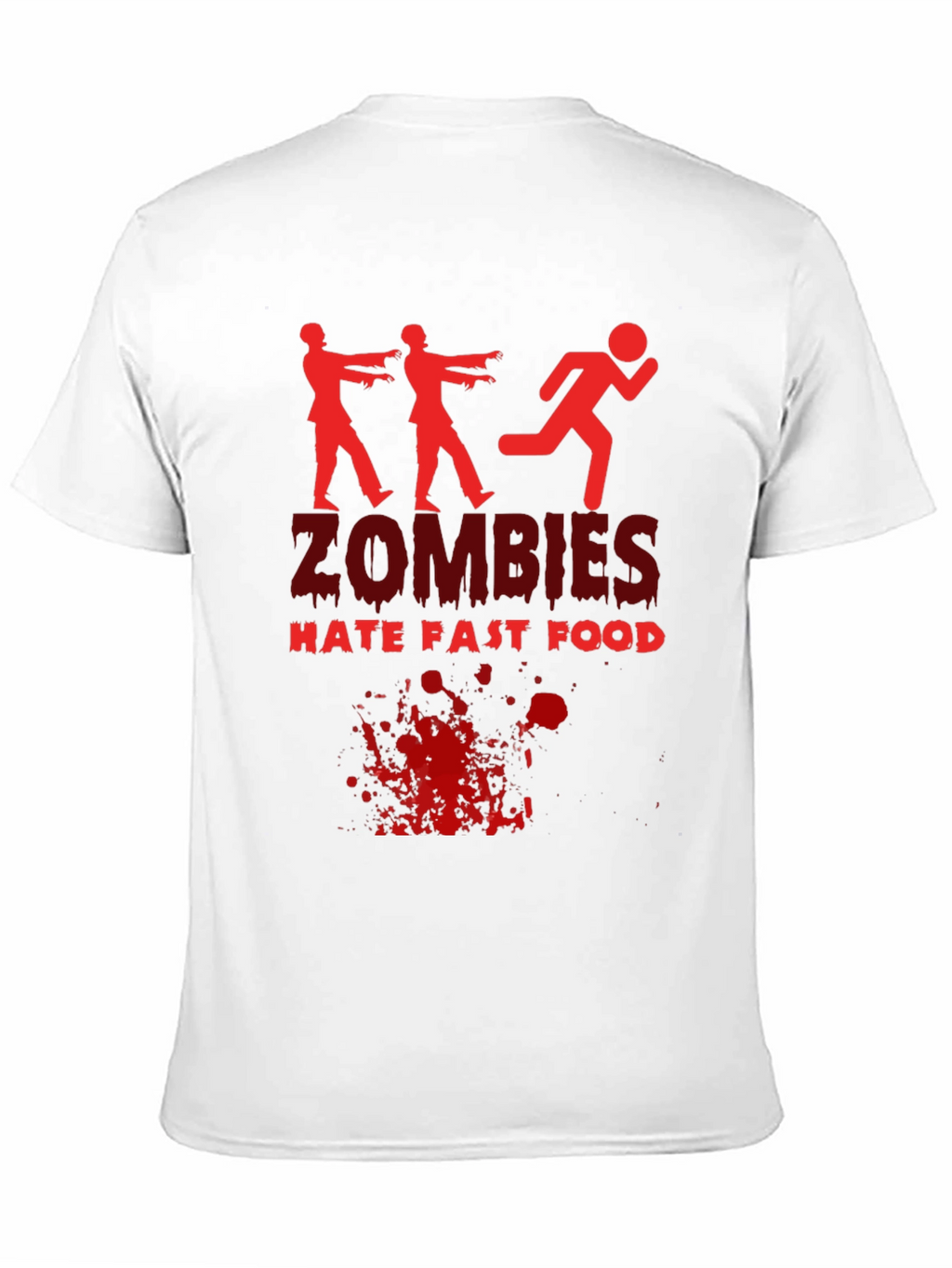 Zombies Hate Fast Food Black T-Shirt