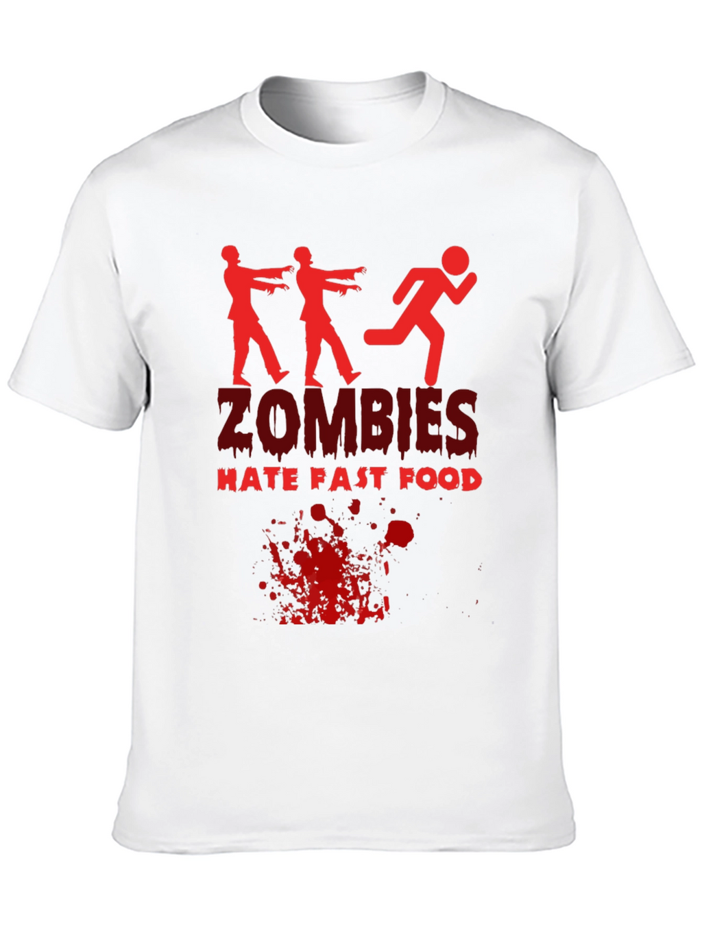 Zombies Hate Fast Food Black T-Shirt