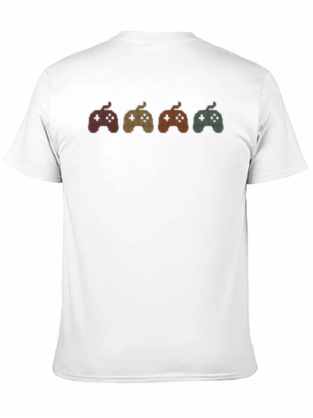 Retro Gaming Controller Graphic Tee - Black Cotton
