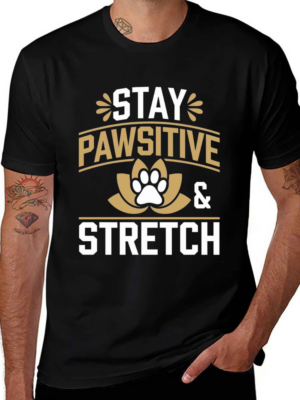 Stay Pawsitive & Stretch Tee