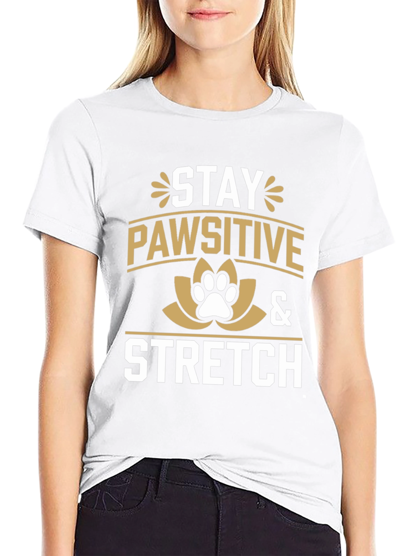 Stay Pawsitive & Stretch Tee