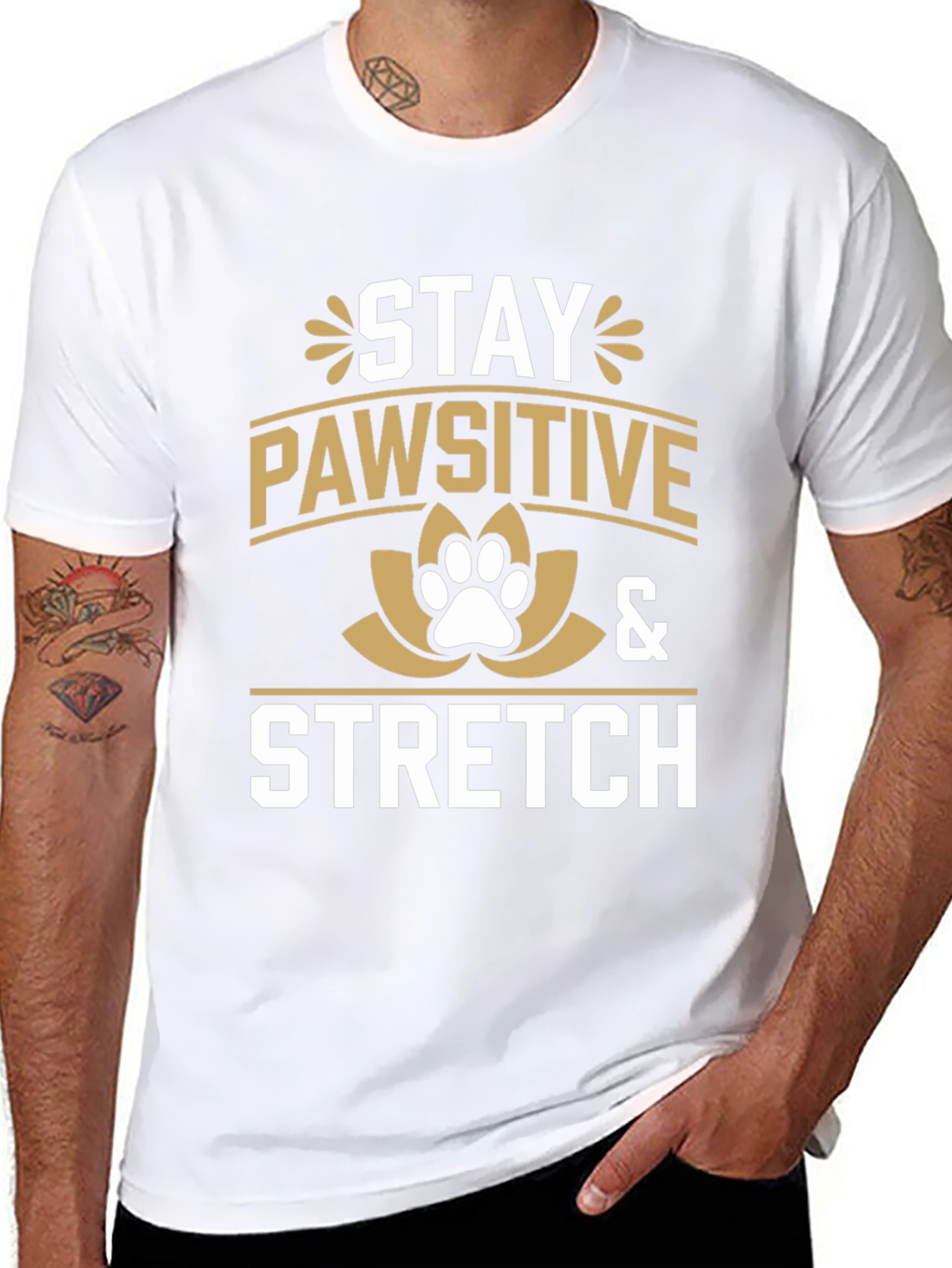 Stay Pawsitive & Stretch Tee