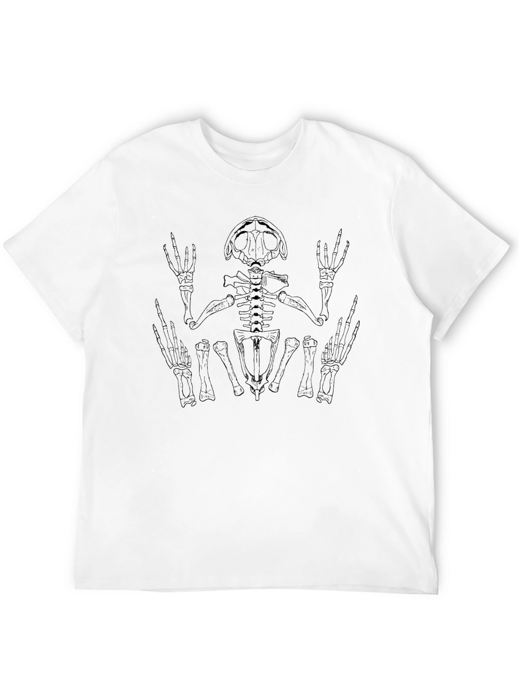 Frog Skeleton Graphic Tee - Black