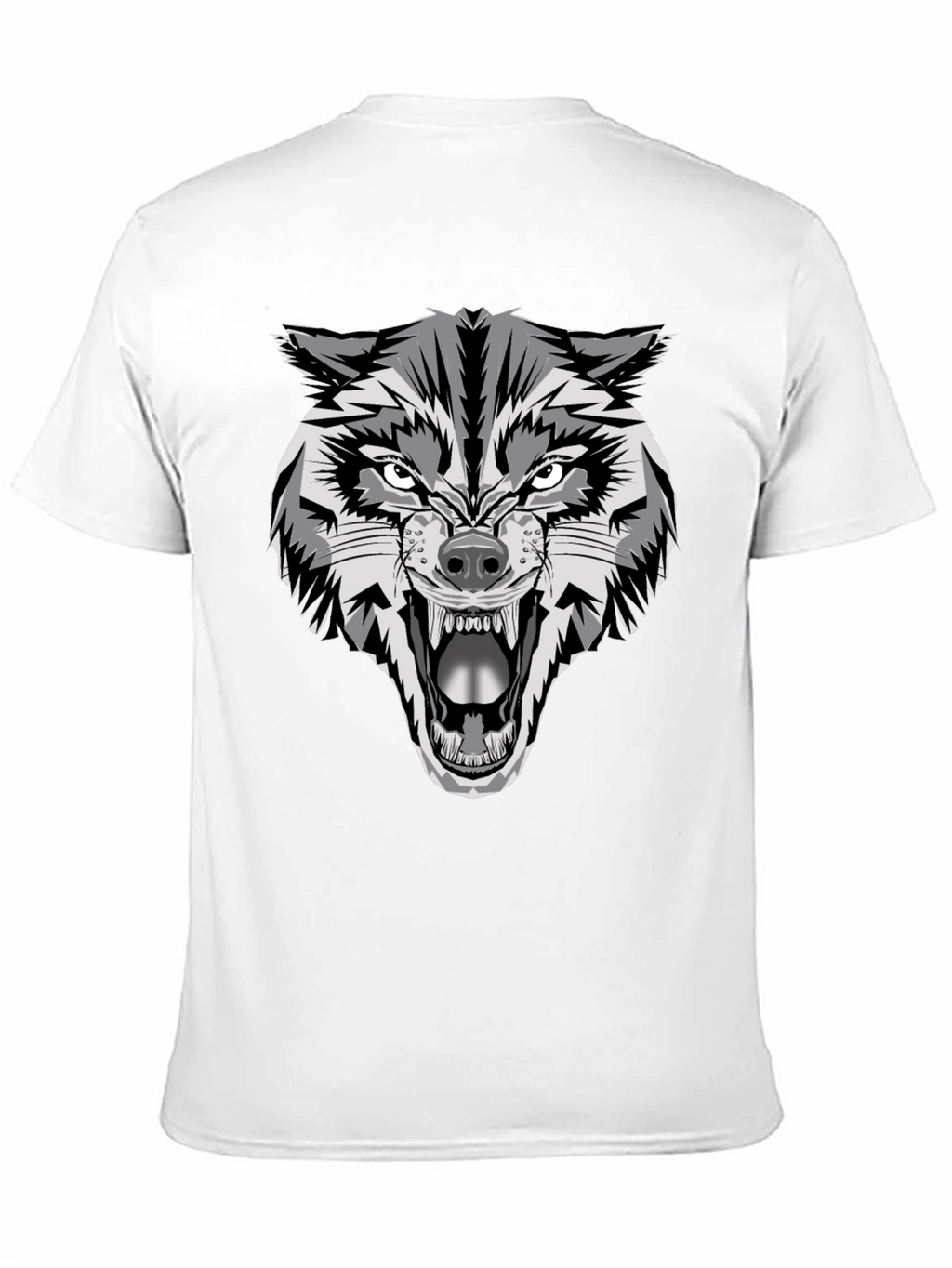Fierce Wolf Graphic Tee - Mens Black T-Shirt
