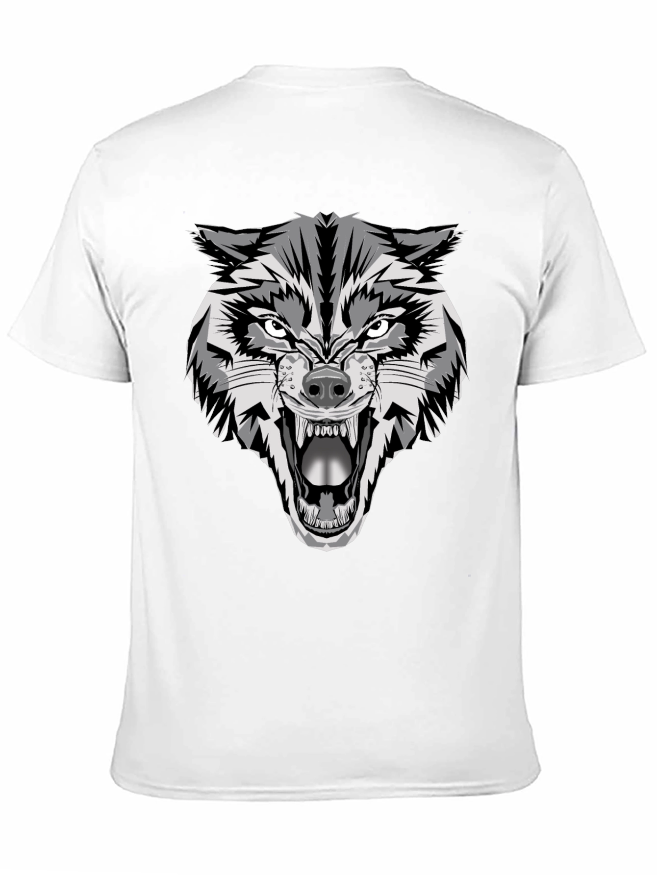 Fierce Wolf Graphic Tee - Mens Black T-Shirt