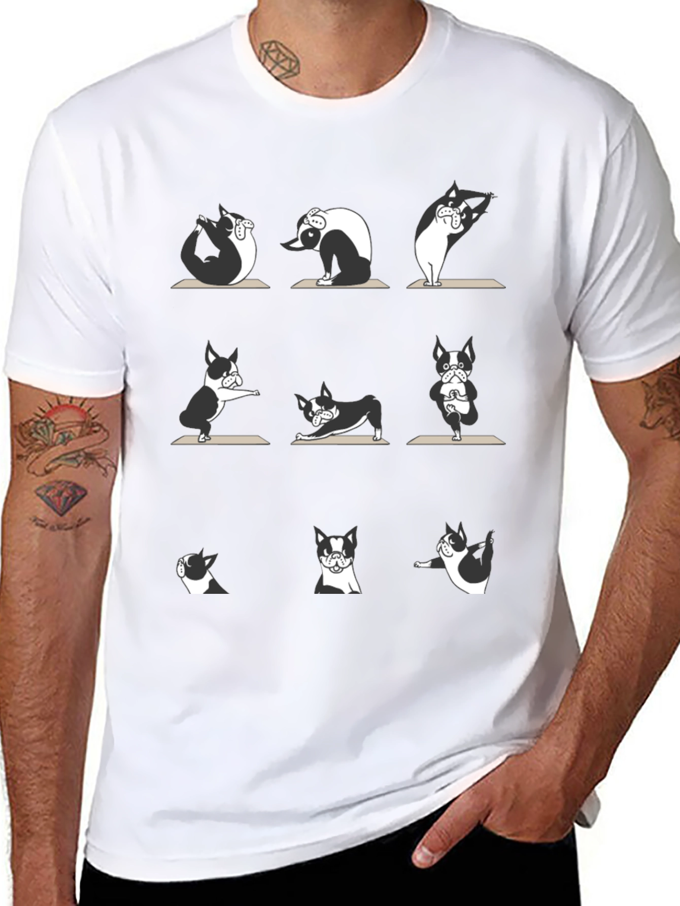 Yoga Dog Graphic Tee - Relax in Style