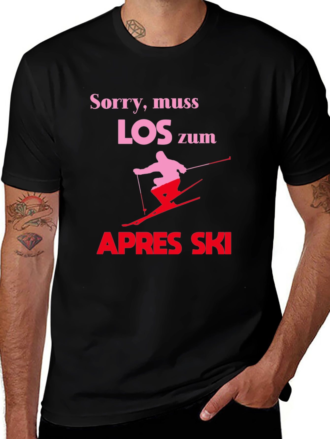 Apres Ski T-Shirt - Skiing Design Tee