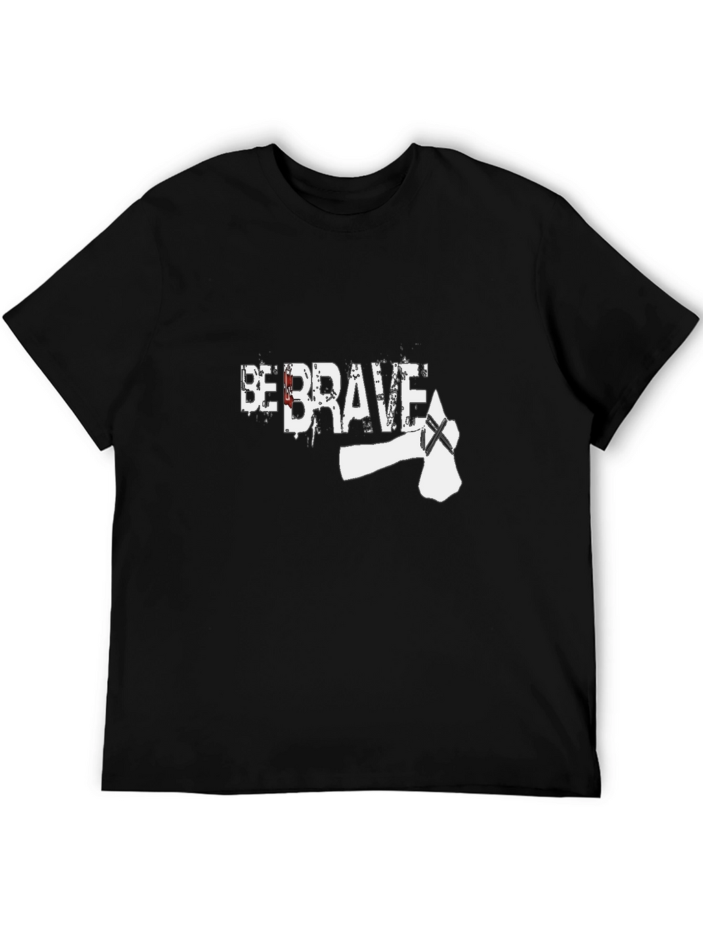 Be Brave Axe T-Shirt - Mens Black Graphic Tee