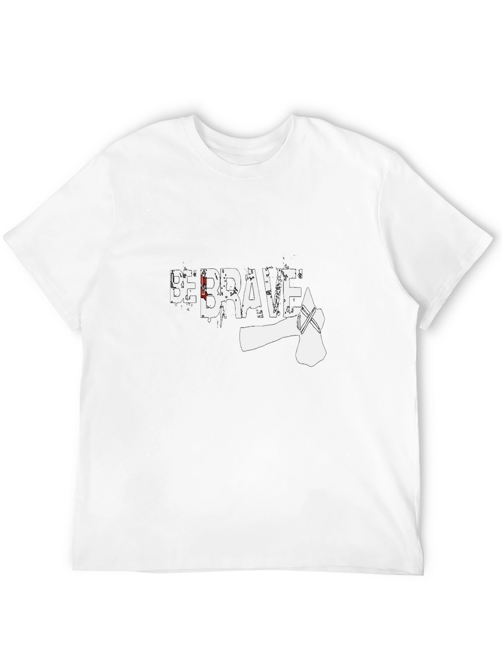 Be Brave Axe T-Shirt - Mens Black Graphic Tee