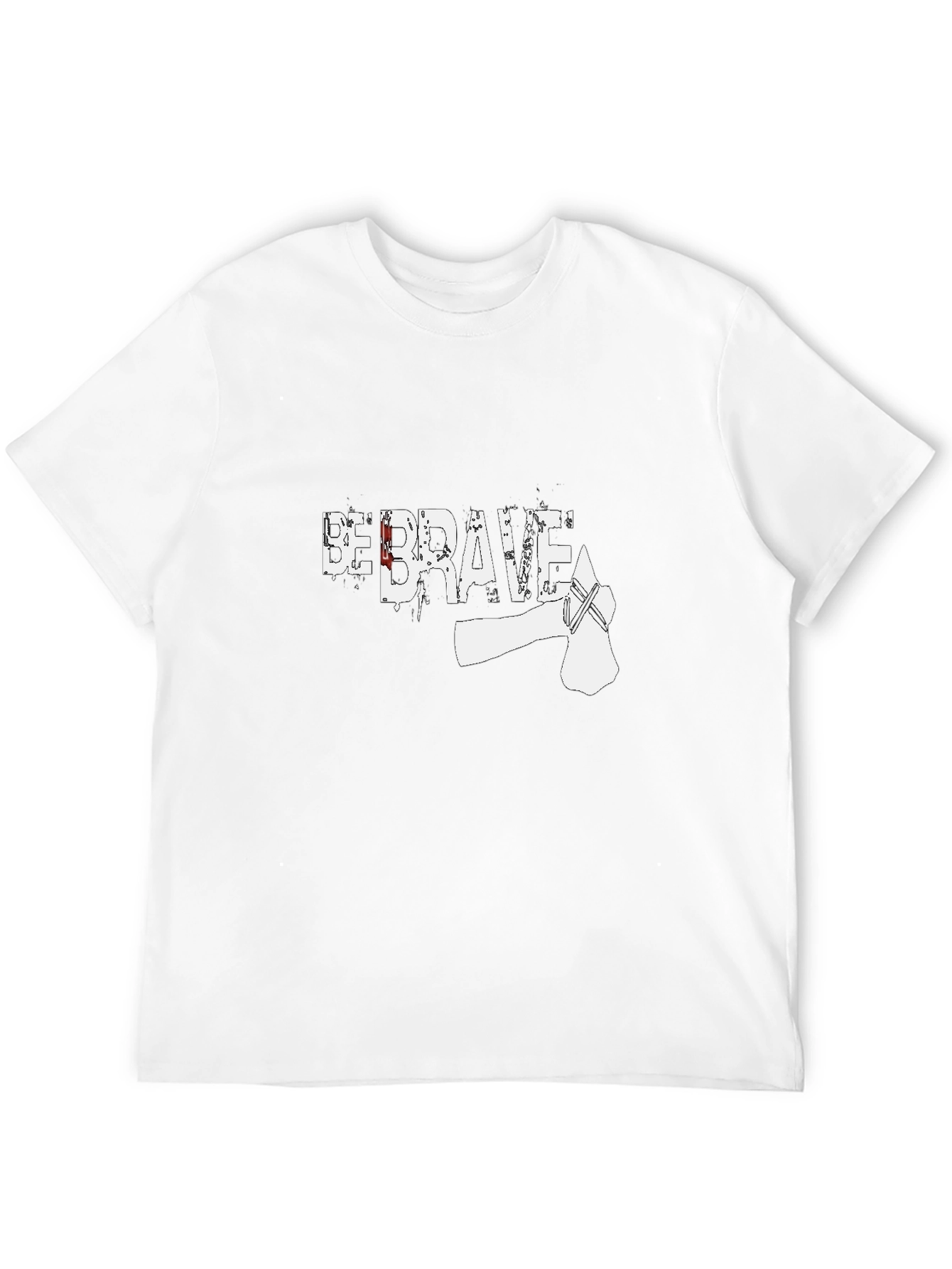 Be Brave Axe T-Shirt - Mens Black Graphic Tee
