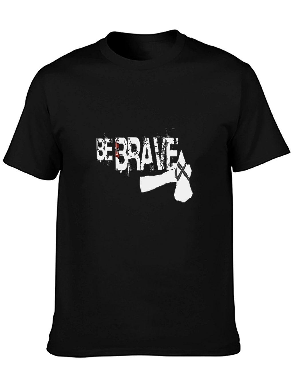 Be Brave Axe T-Shirt - Mens Black Graphic Tee