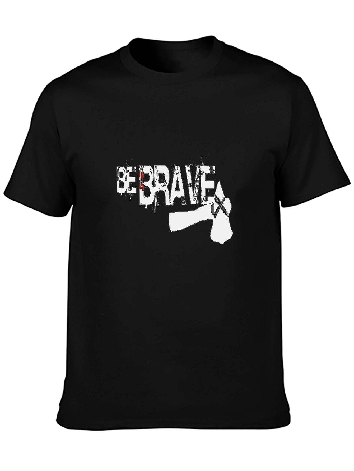 Be Brave Axe T-Shirt - Mens Black Graphic Tee