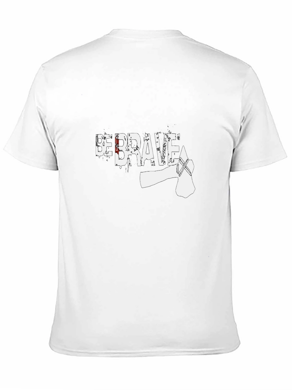 Be Brave Axe T-Shirt - Mens Black Graphic Tee