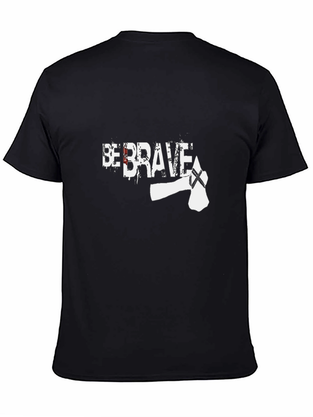 Be Brave Axe T-Shirt - Mens Black Graphic Tee
