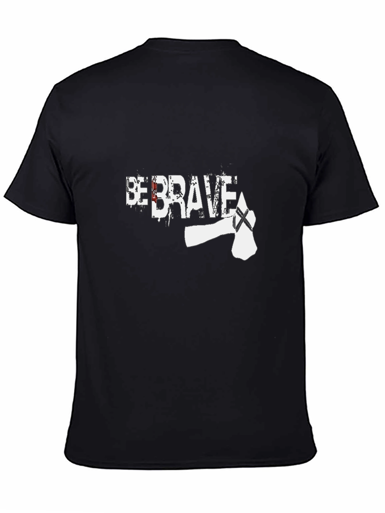 Be Brave Axe T-Shirt - Mens Black Graphic Tee
