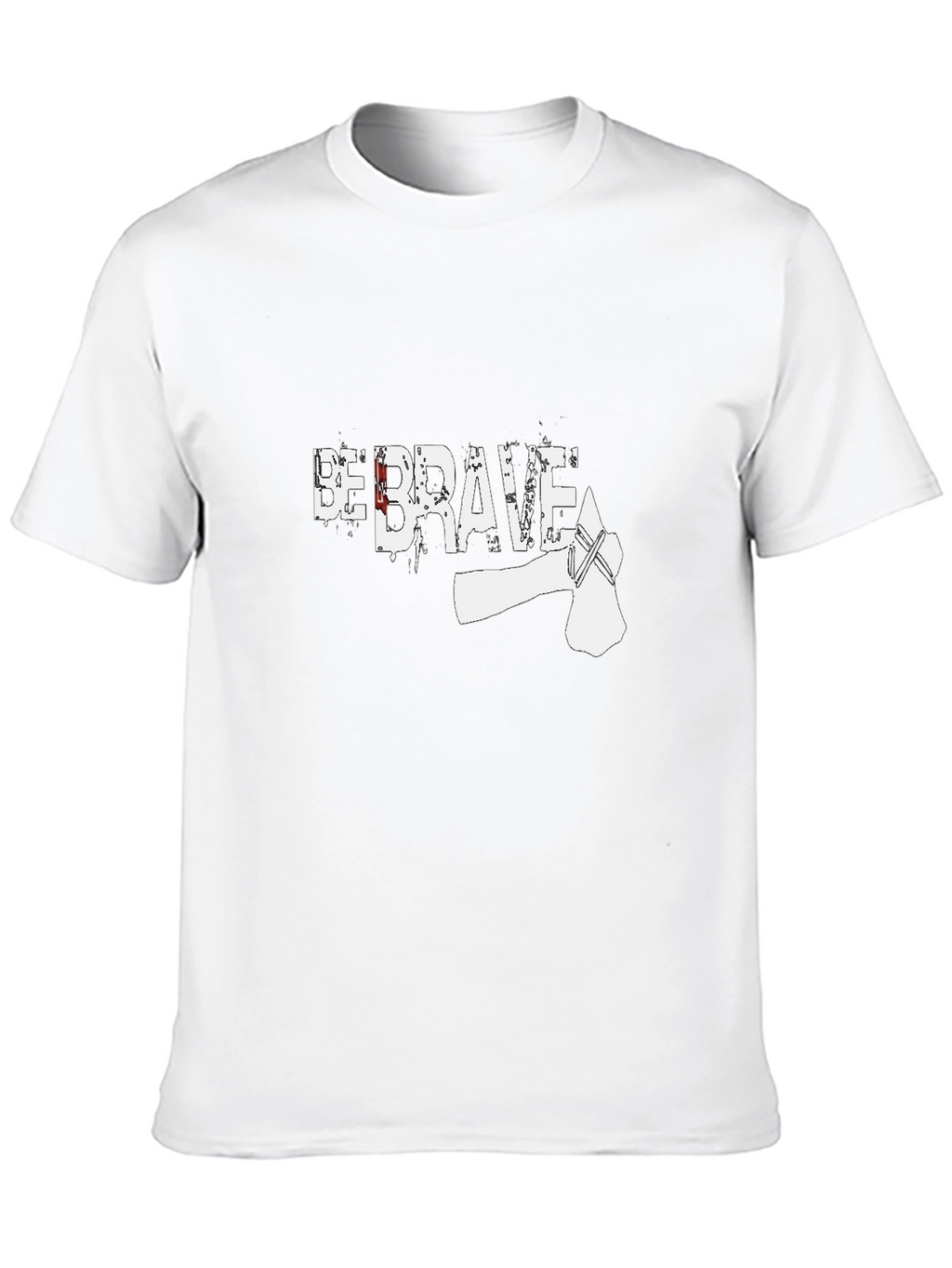Be Brave Axe T-Shirt - Mens Black Graphic Tee