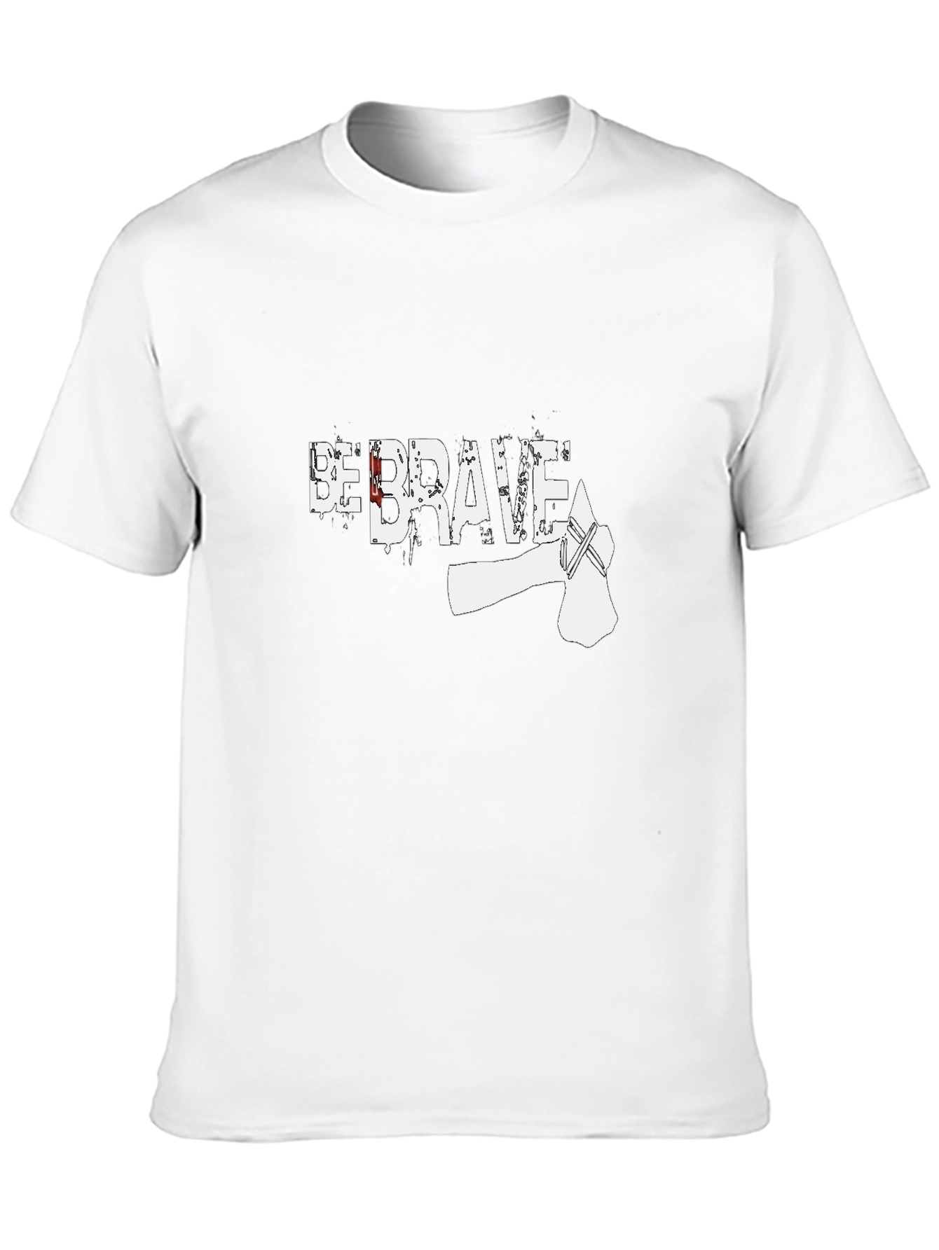 Be Brave Axe T-Shirt - Mens Black Graphic Tee