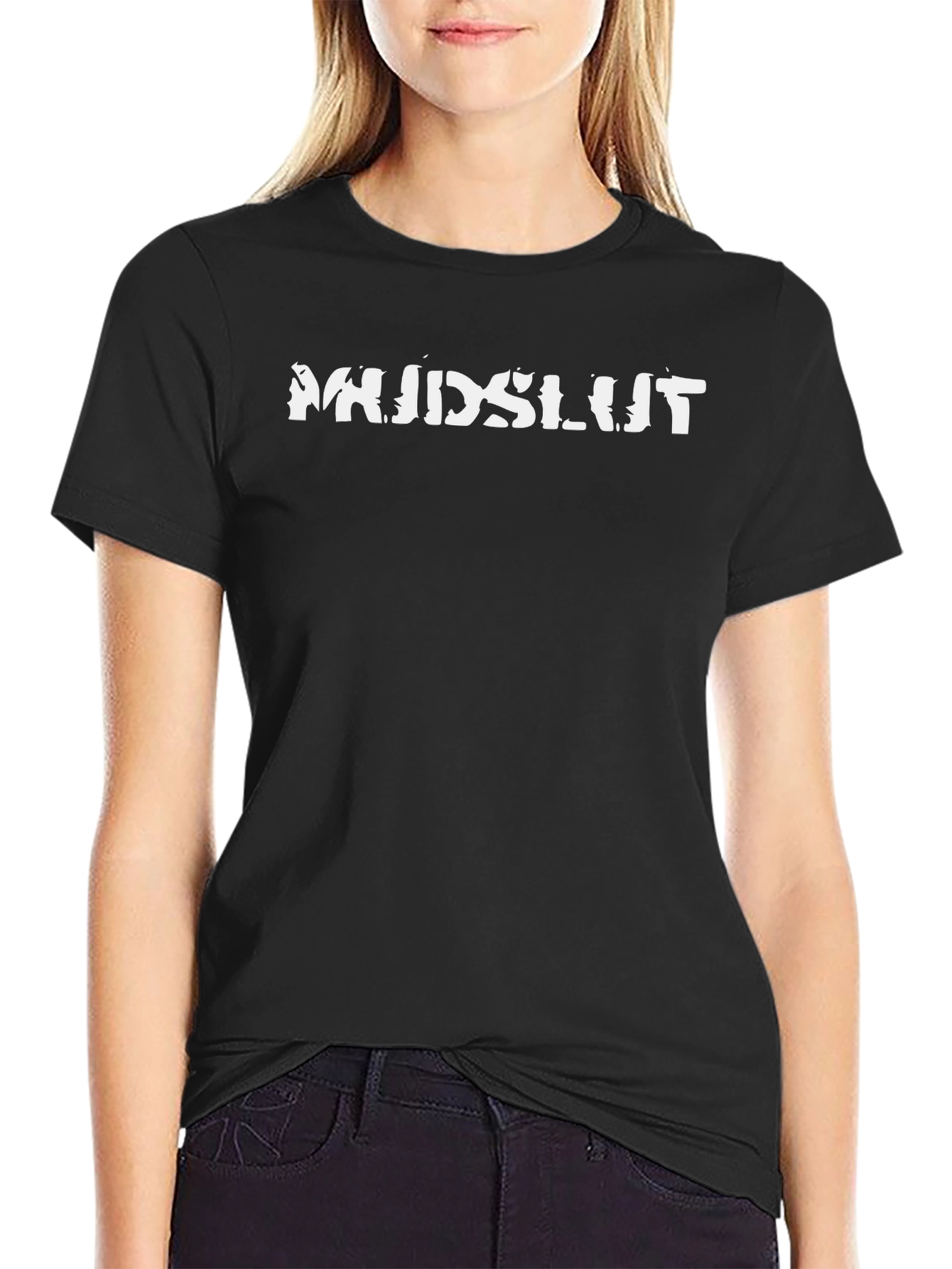 Mudslut Graphic T-Shirt - Black Short Sleeve Tee