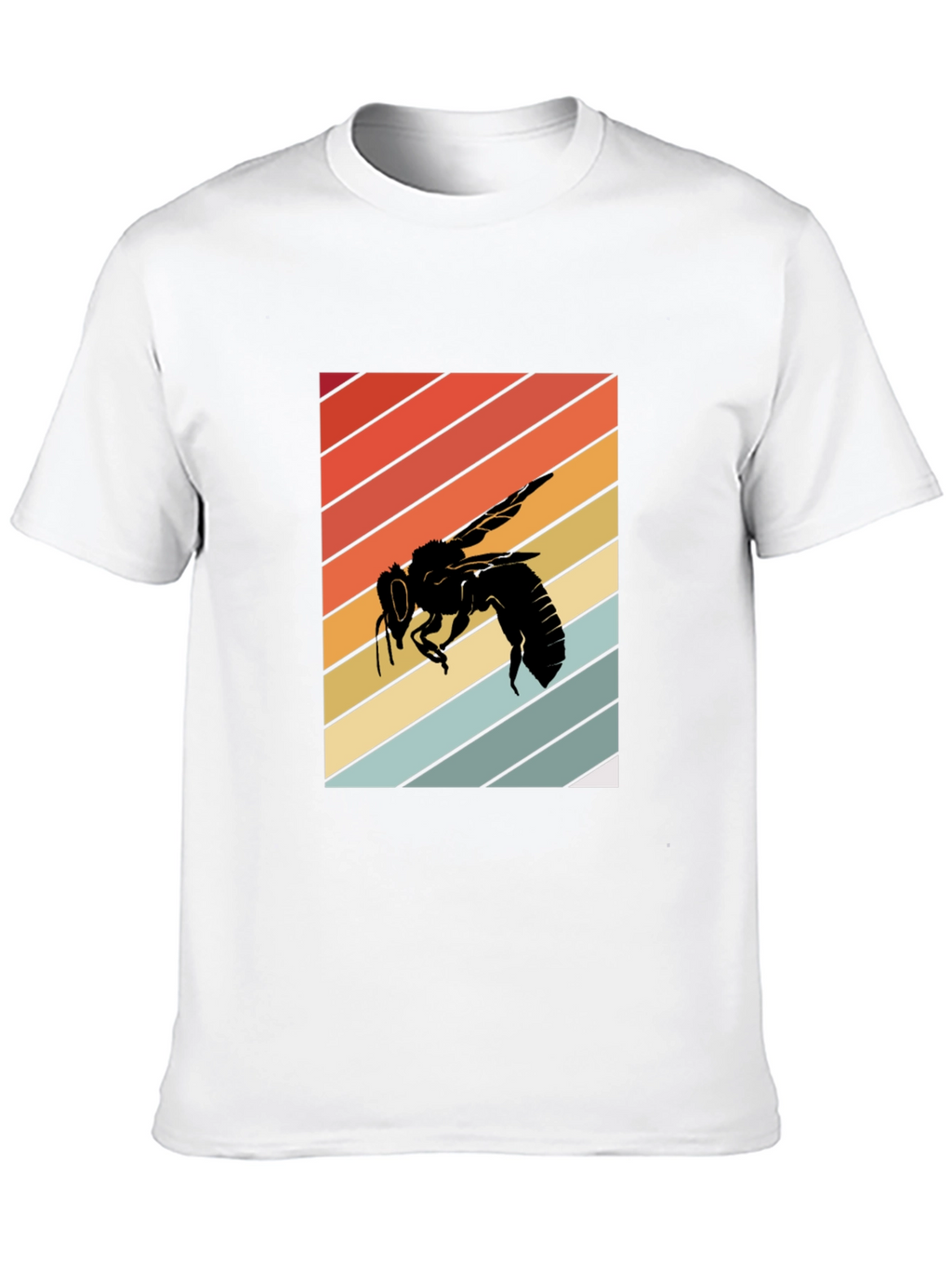 Retro Bee Graphic Tee - Black