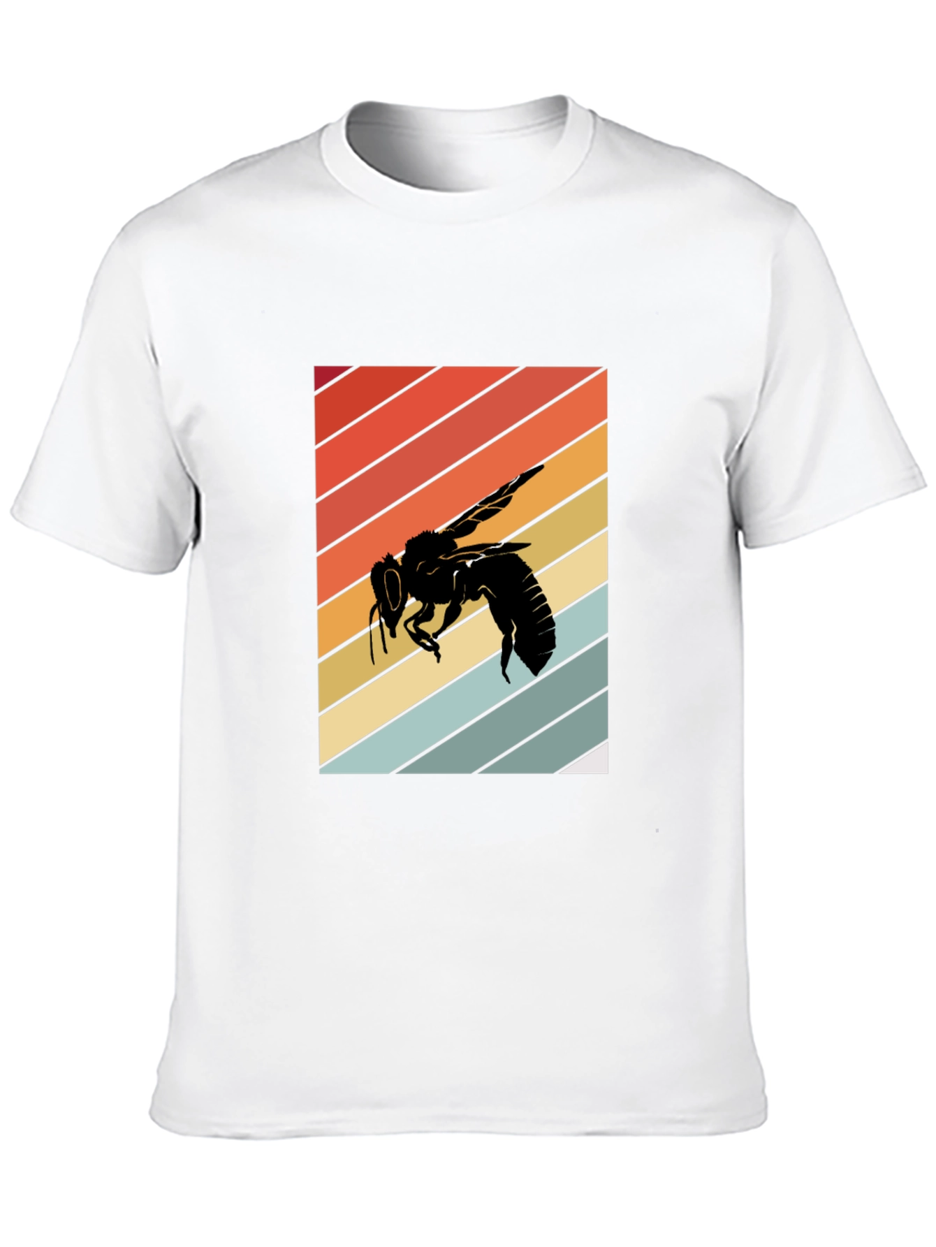 Retro Bee Graphic Tee - Black