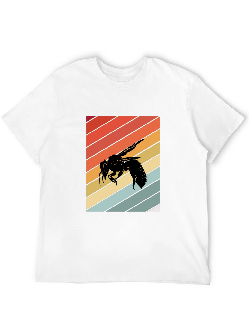 Retro Bee Graphic Tee - Black