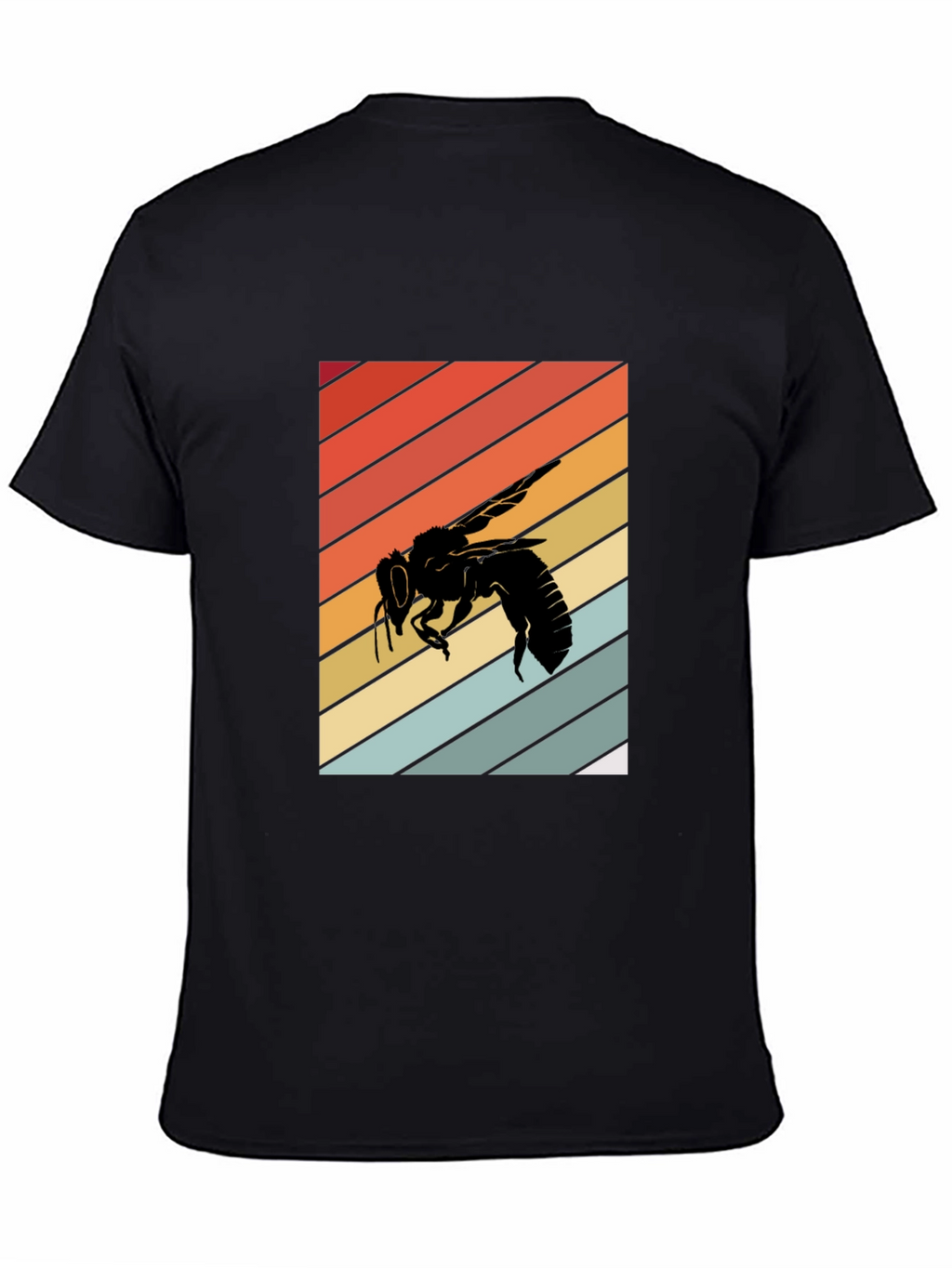 Retro Bee Graphic Tee - Black