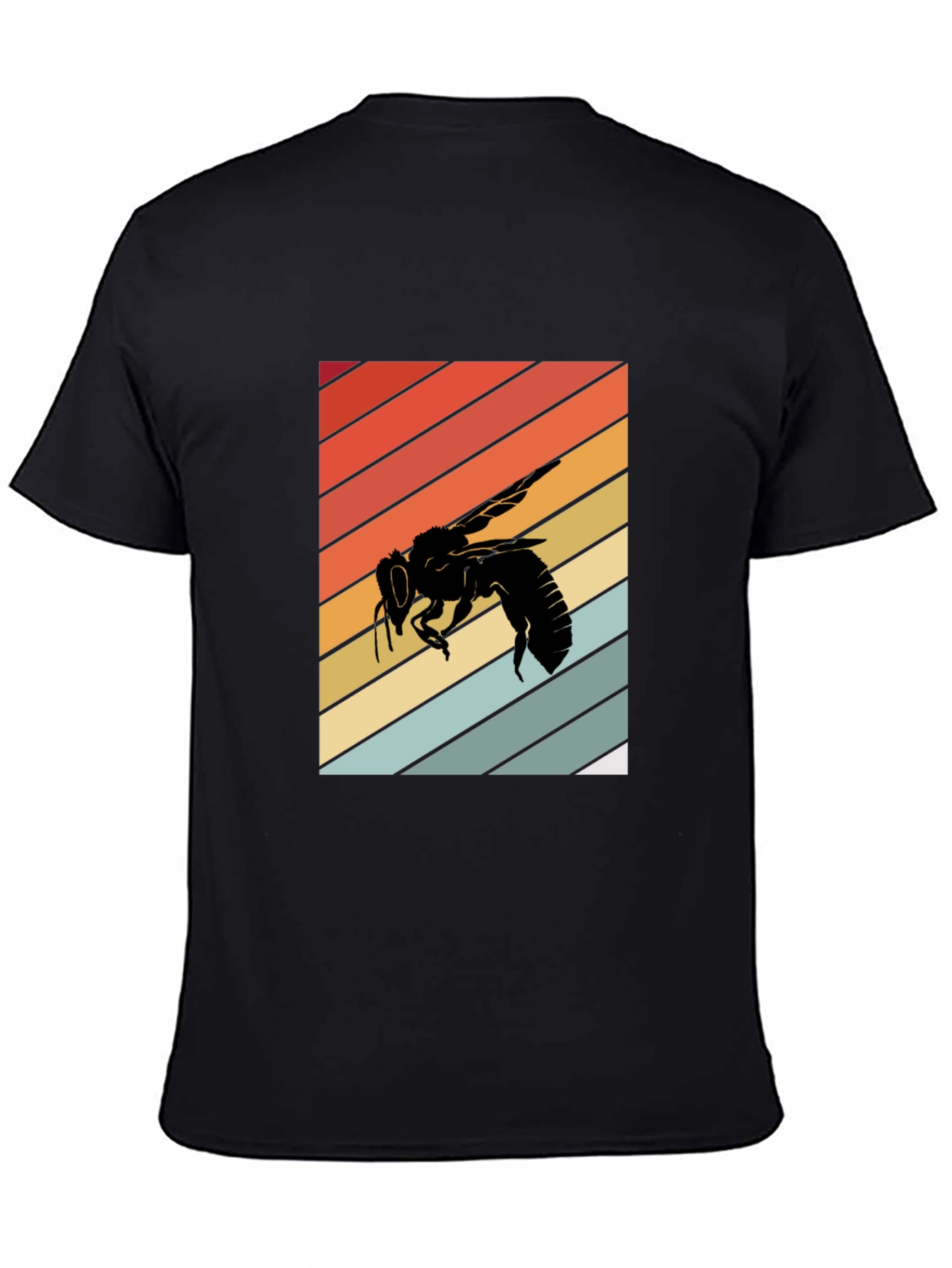 Retro Bee Graphic Tee - Black