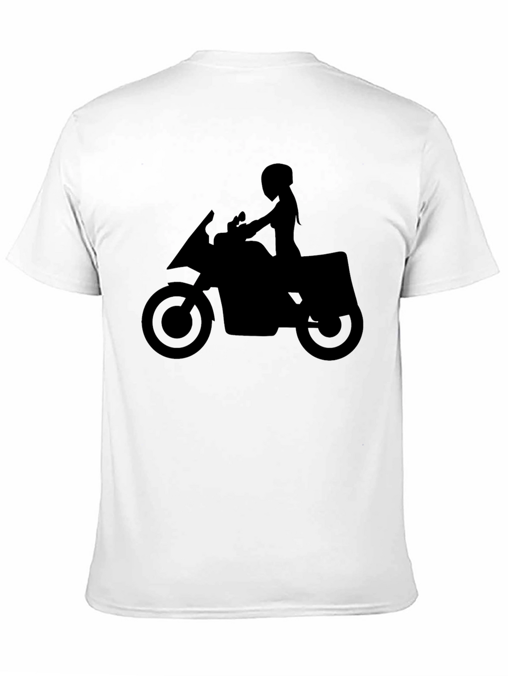 Motorcycle Silhouette Graphic Tee - Black