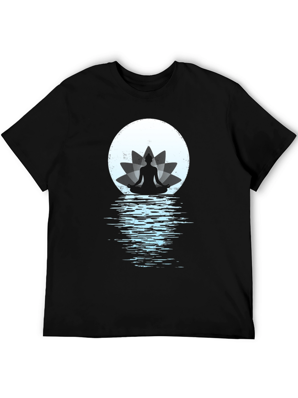 Zen Lotus Moon Meditation Graphic Tee