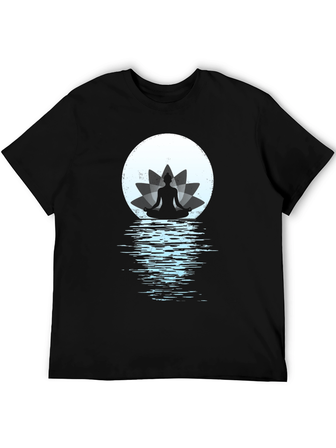 Zen Lotus Moon Meditation Graphic Tee