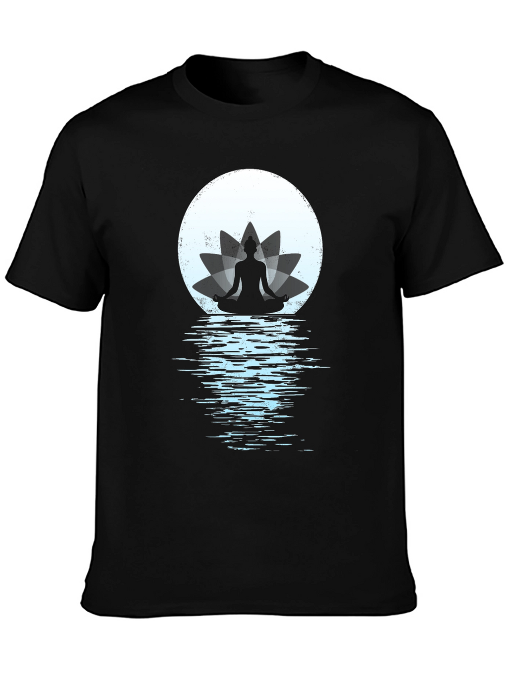 Zen Lotus Moon Meditation Graphic Tee