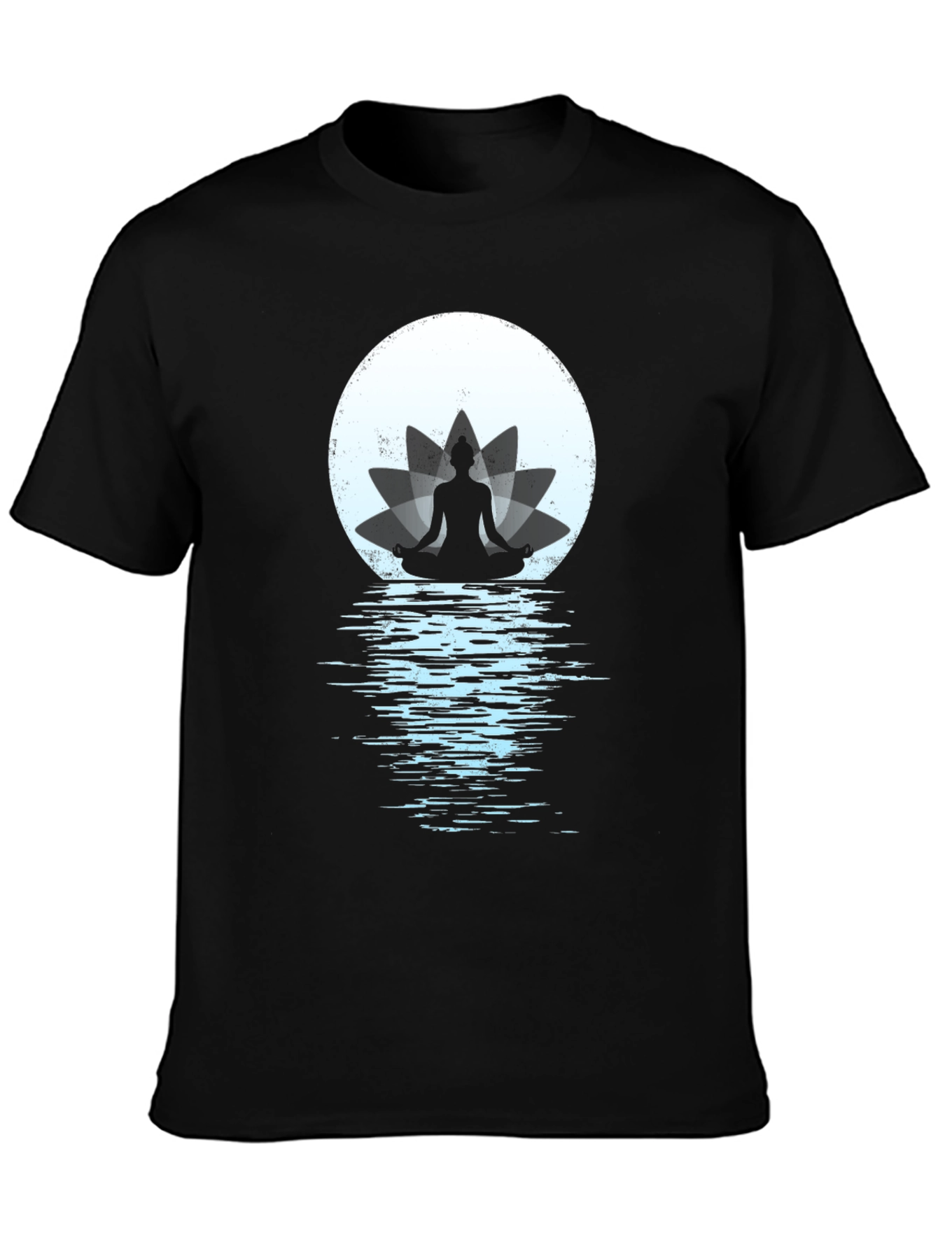 Zen Lotus Moon Meditation Graphic Tee