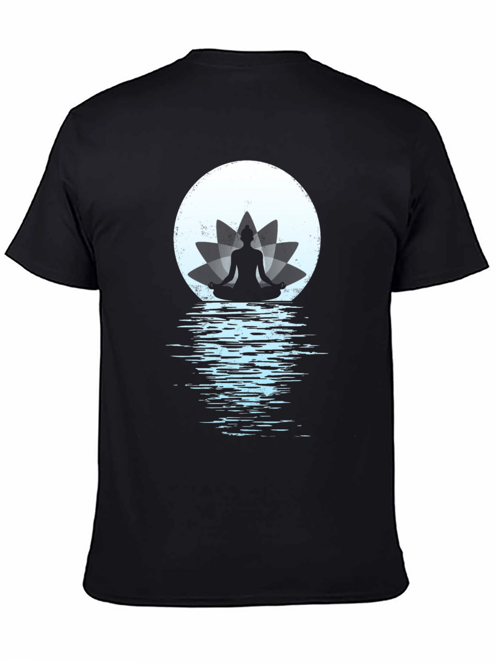 Zen Lotus Moon Meditation Graphic Tee