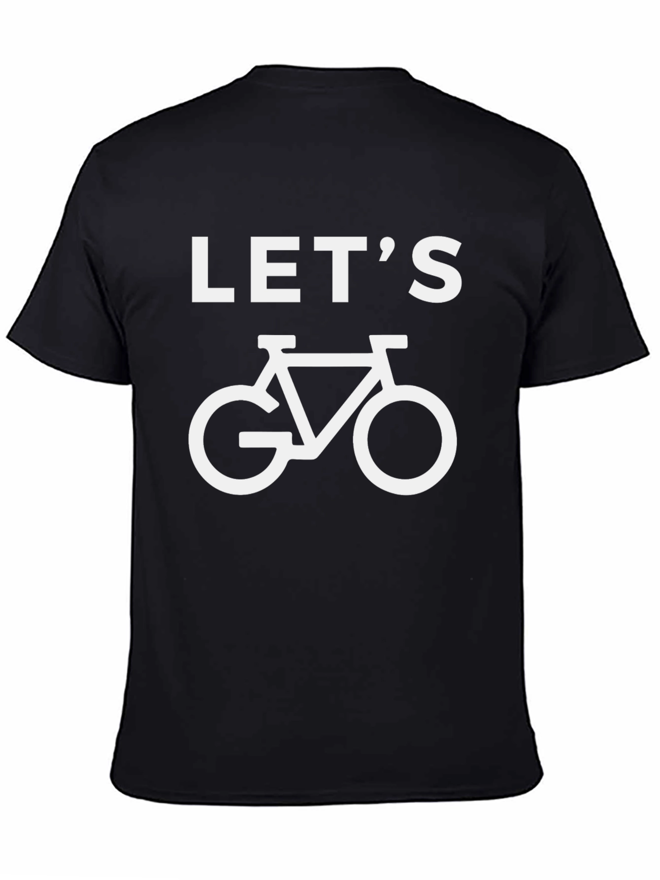 Lets Go Bike Ride T-Shirt - Black Cotton Tee