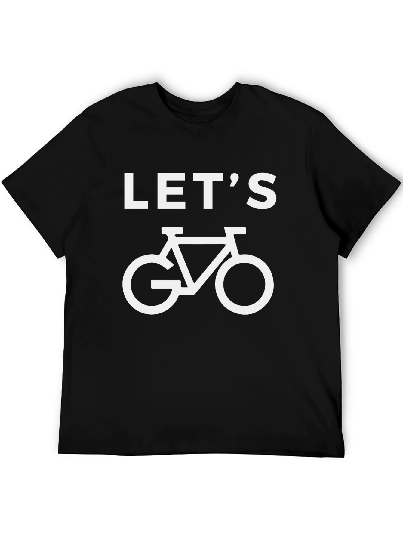Lets Go Bike Ride T-Shirt - Black Cotton Tee