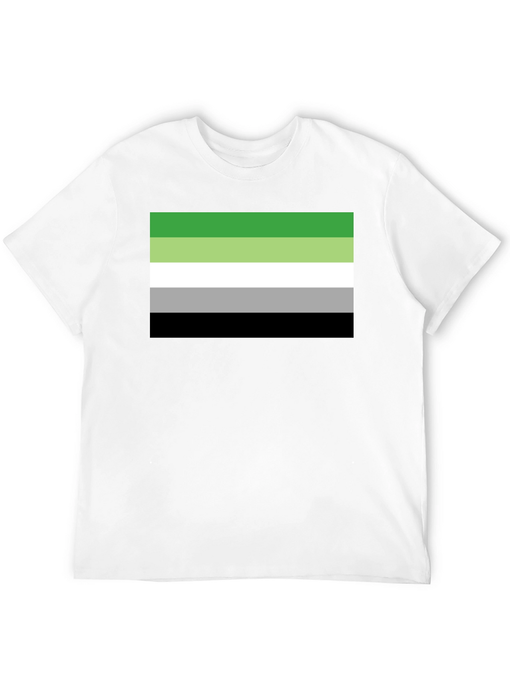 Aromantic Pride Flag T-Shirt - Black