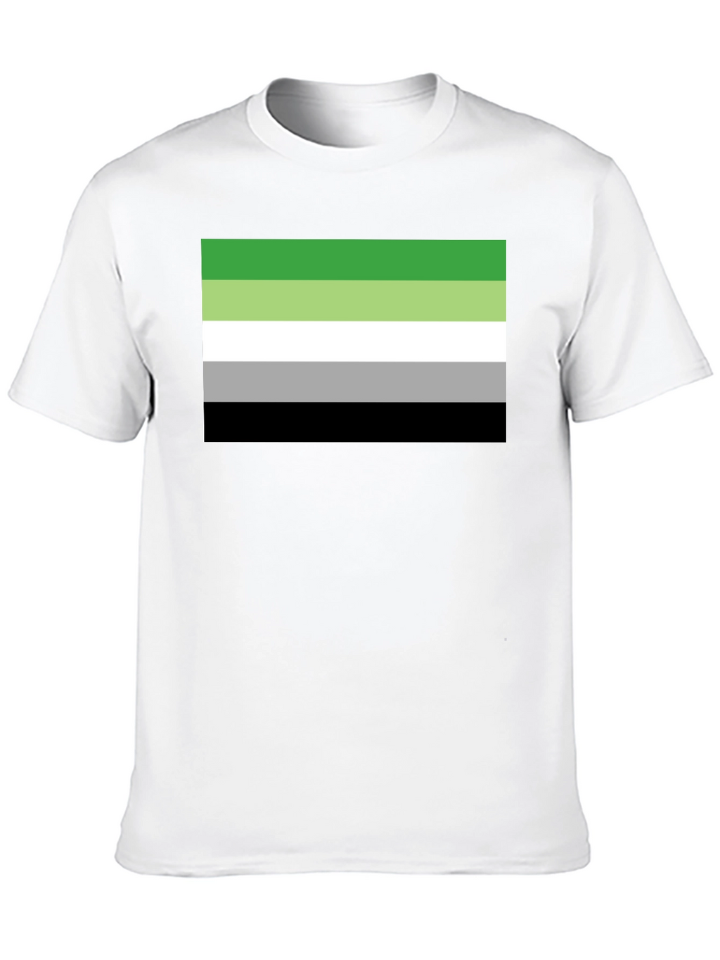 Aromantic Pride Flag T-Shirt - Black