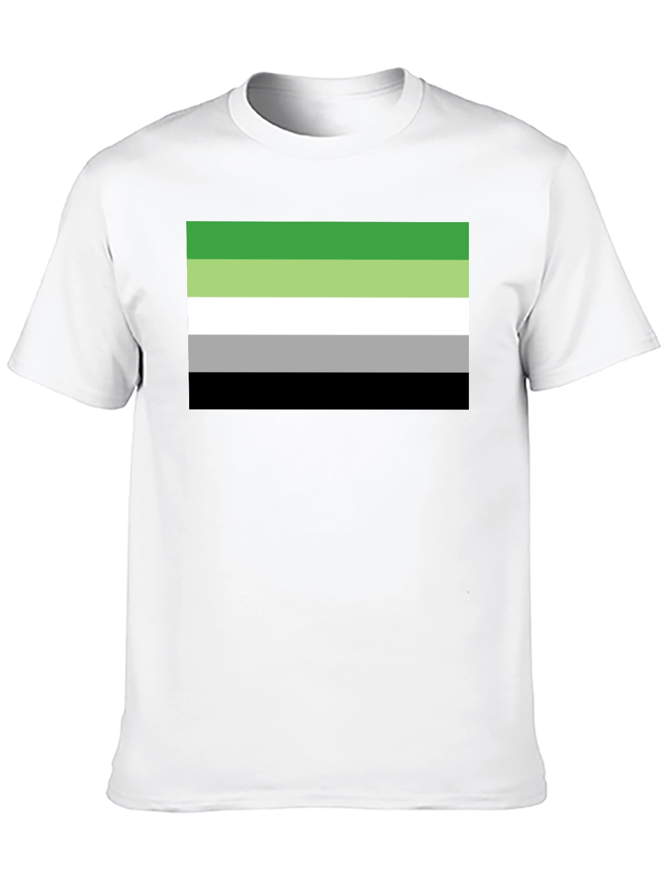 Aromantic Pride Flag T-Shirt - Black