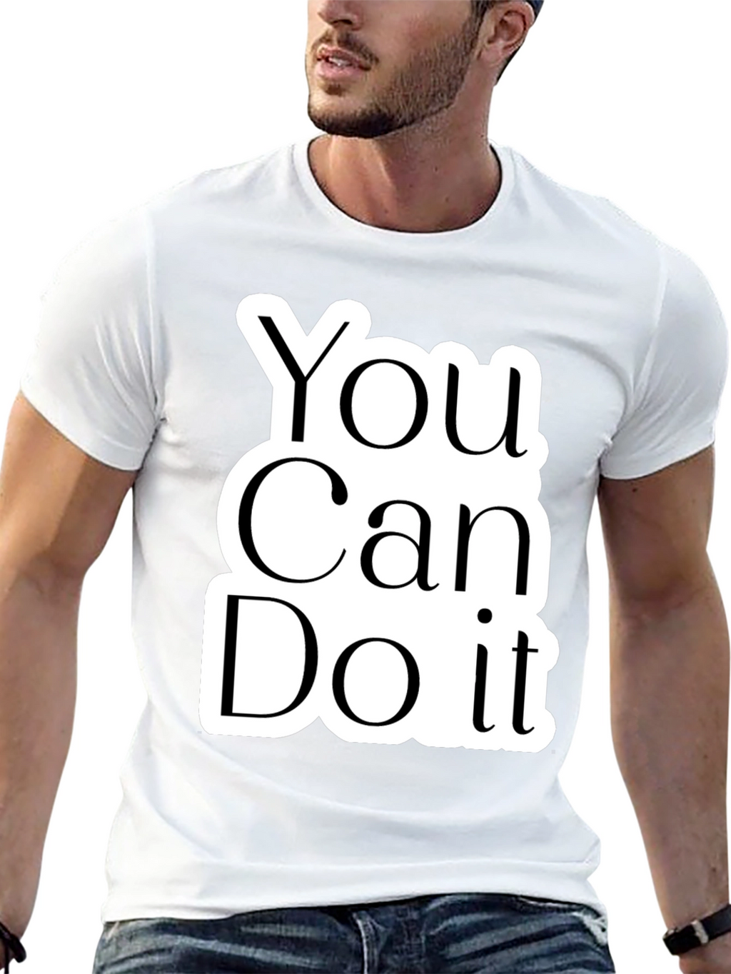 Motivational You Can Do It Black T-Shirt
