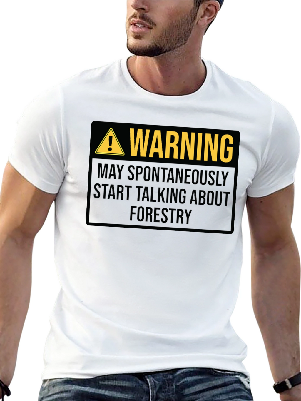 Warning May Spontaneously Talk About Forestry T-Shirt