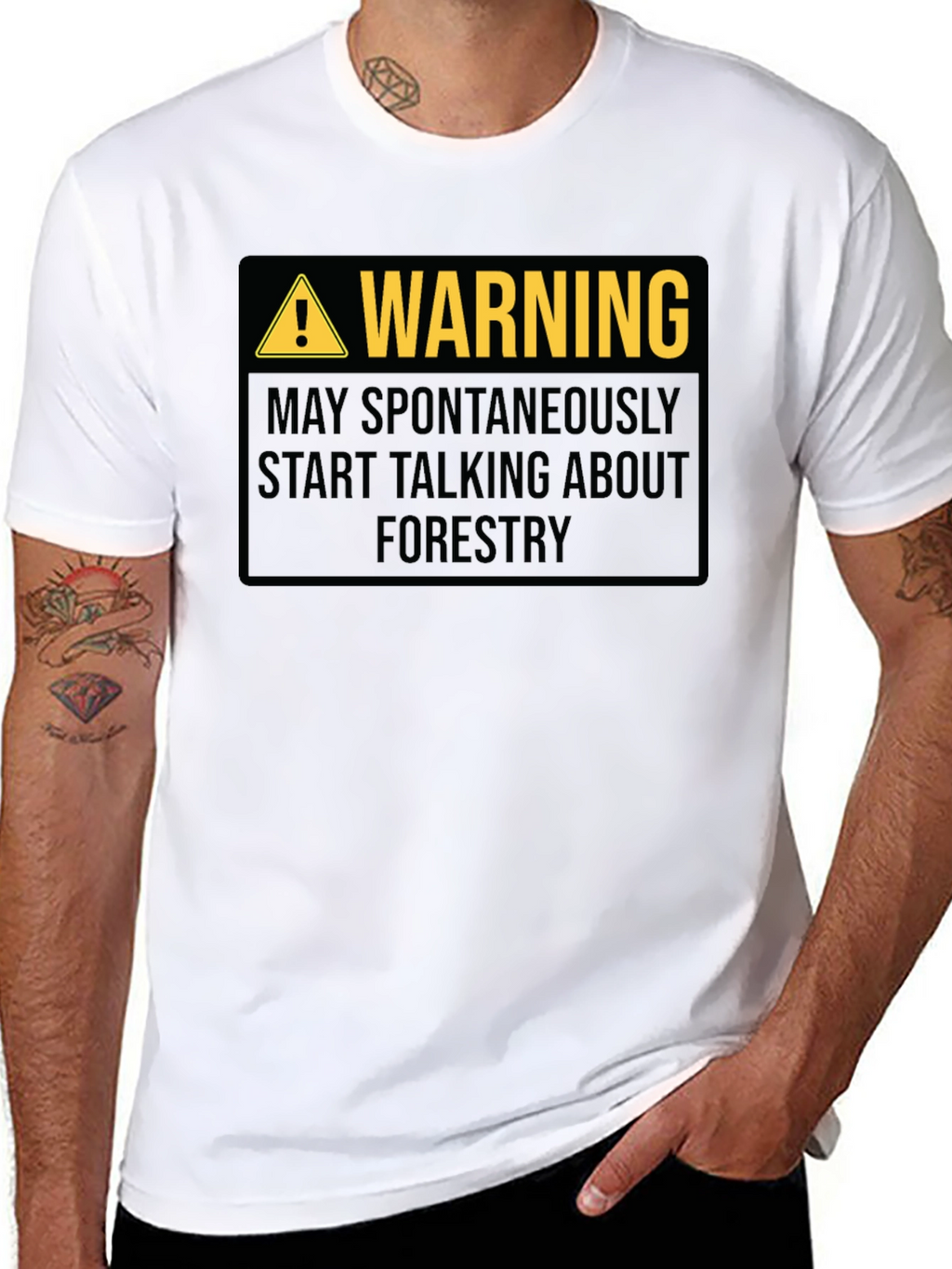 Warning May Spontaneously Talk About Forestry T-Shirt