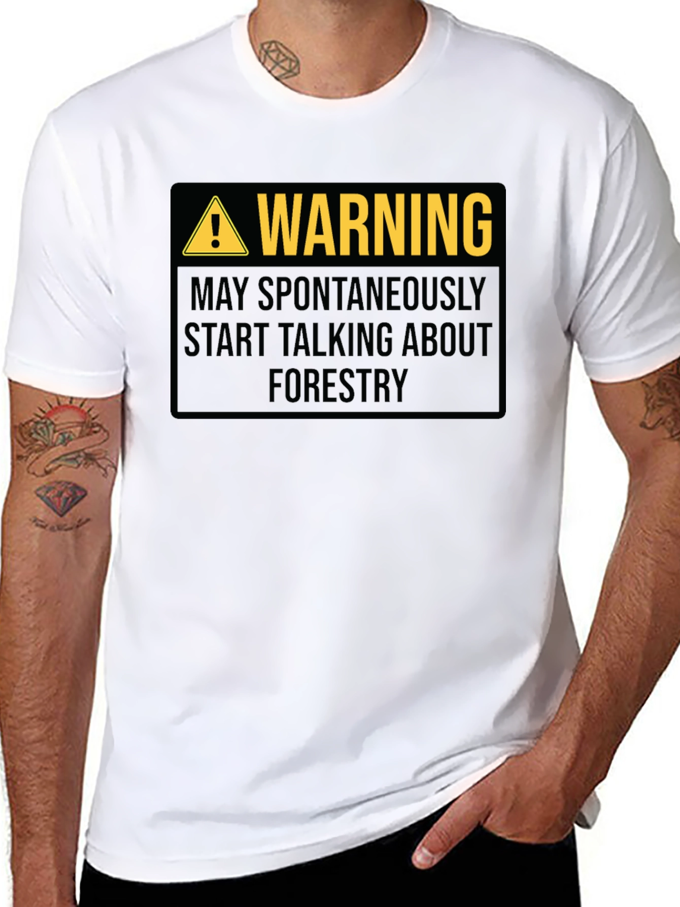 Warning May Spontaneously Talk About Forestry T-Shirt