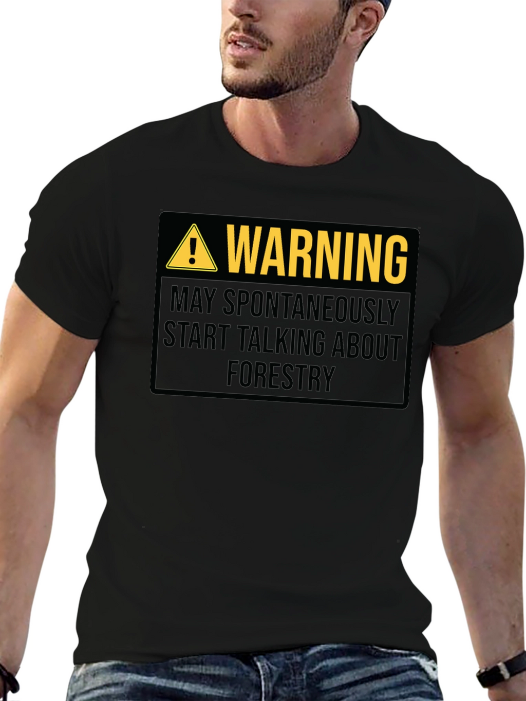 Warning May Spontaneously Talk About Forestry T-Shirt